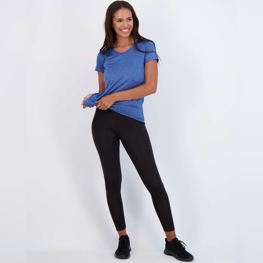 Real Essentials Short Sleeve V-neck T-shirt Blue 3x